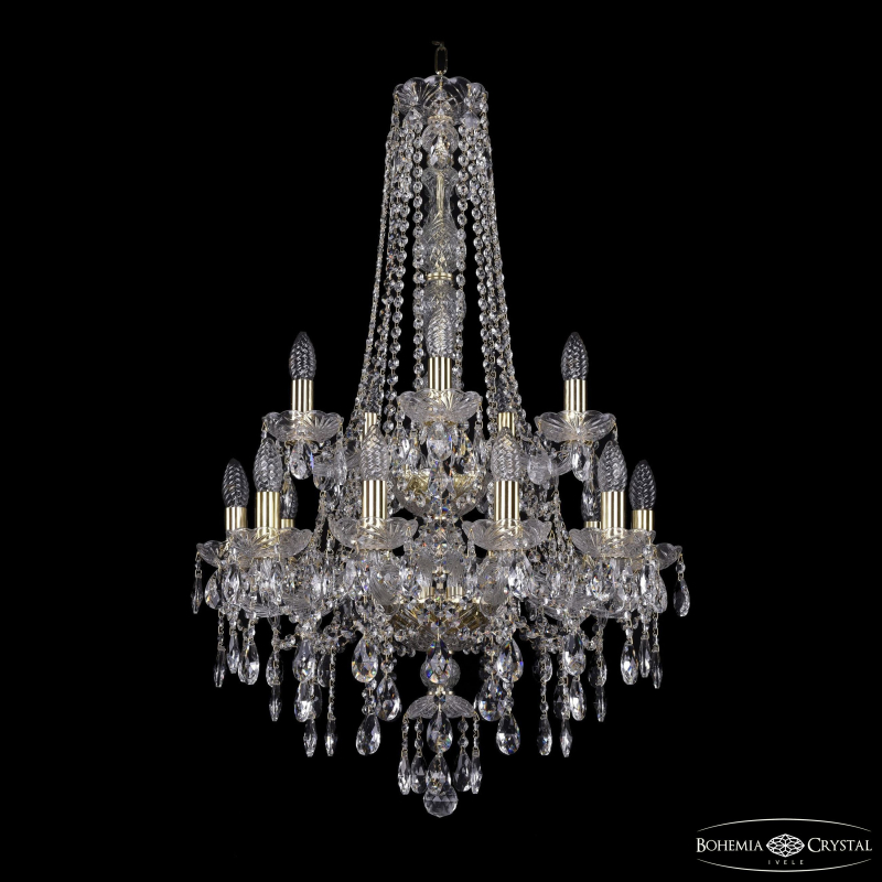Подвесная люстра Bohemia Ivele Crystal 1415/10+5/200/h-92/2d G в Санкт-Петербурге