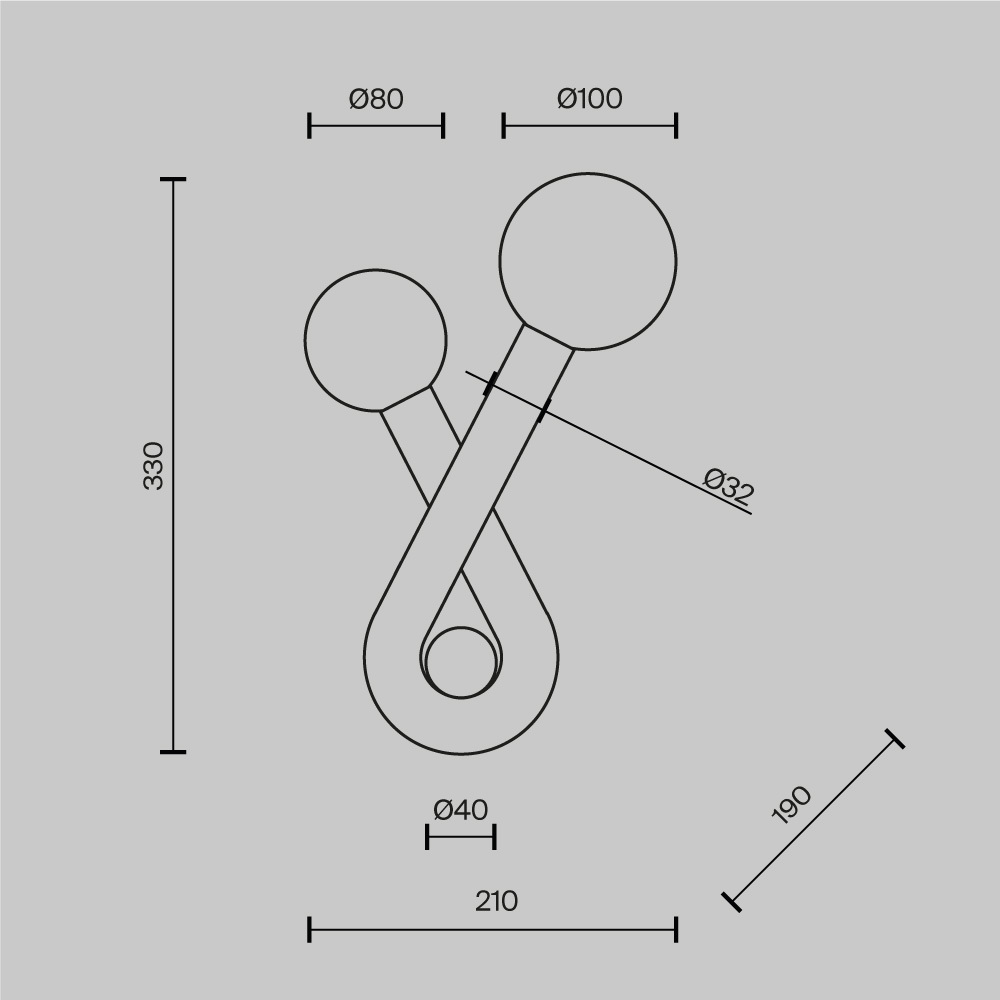 Бра Maytoni Vortex MOD476WL-02BG в Санкт-Петербурге
