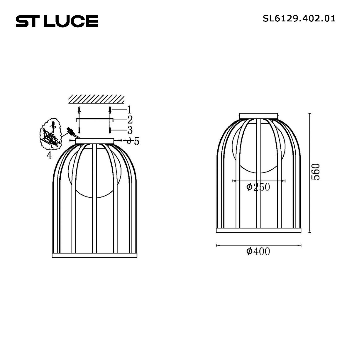 Потолочный светильник ST Luce Nordic SL6129.402.01 в Санкт-Петербурге