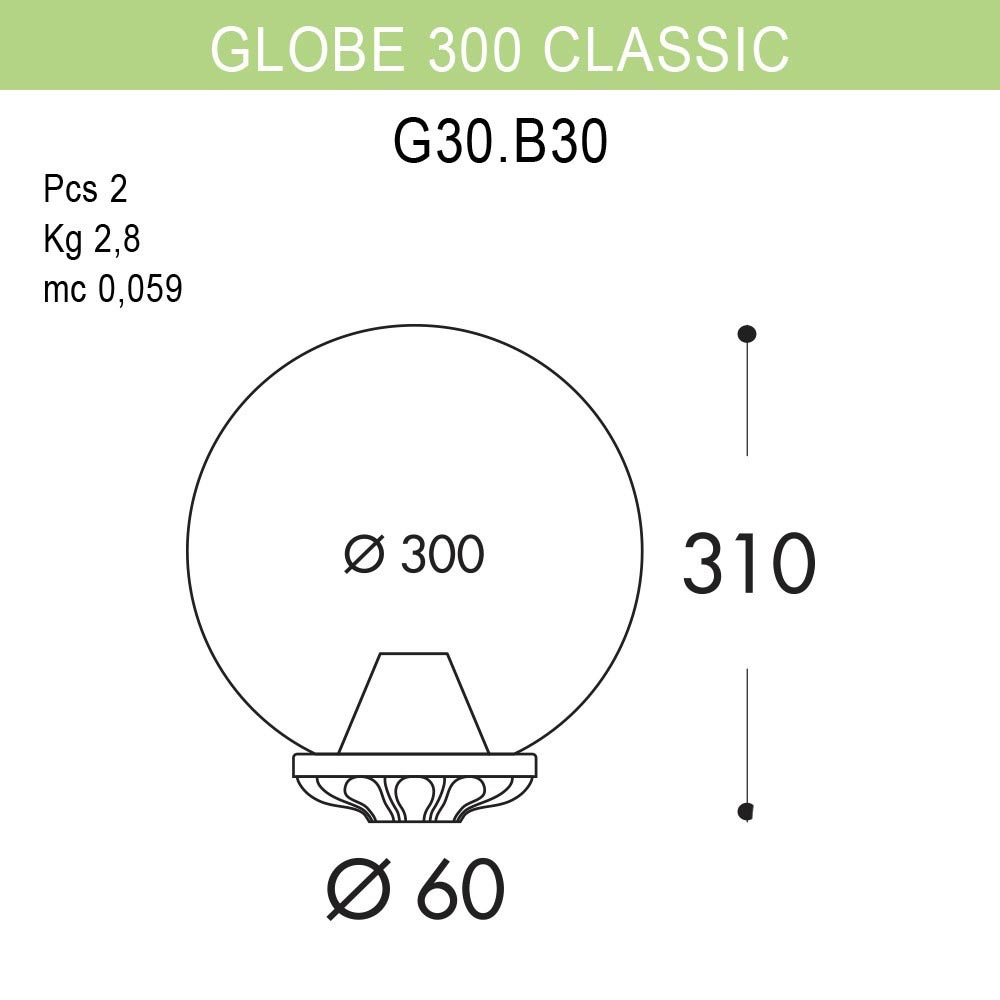 Уличный светильник Fumagalli Globe 300 Classic G30.B30.000.BZE27 в Санкт-Петербурге