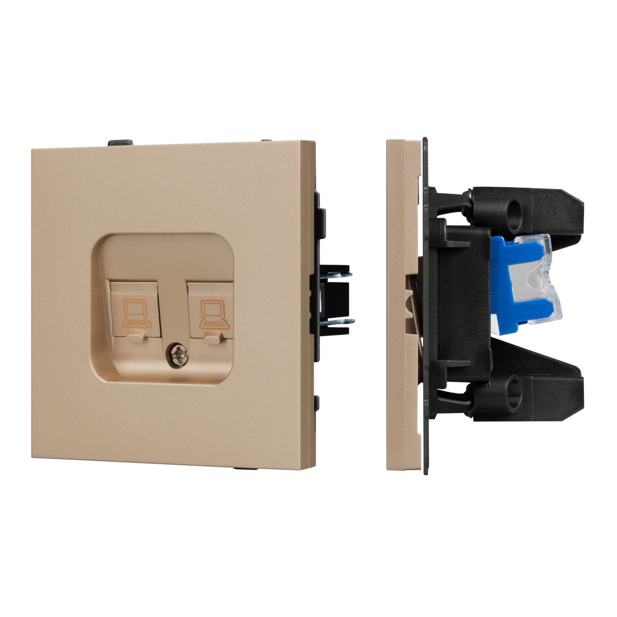 Механизм компьютерной розетки двойной Arlight SCT-TENDO-MPC2-PL-GD (RJ-45, CAT6) 054103 в Санкт-Петербурге