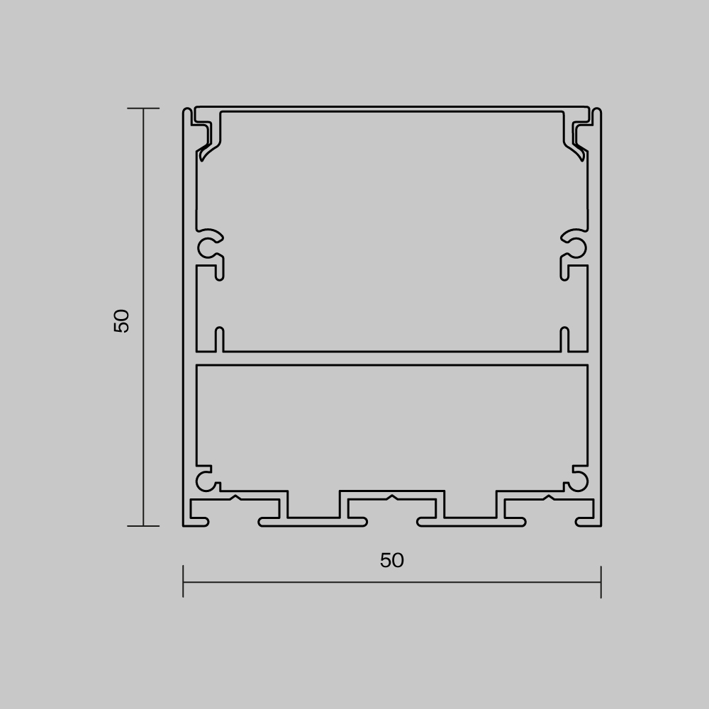 Алюминиевый профиль накладной-подвесной 50x50 Maytoni Led Strip ALM-5050T-S-3M 633007 в Санкт-Петербурге