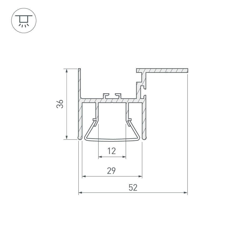 Профиль Arlight FOLED-CEIL-SIDE-2000 023864 в Санкт-Петербурге