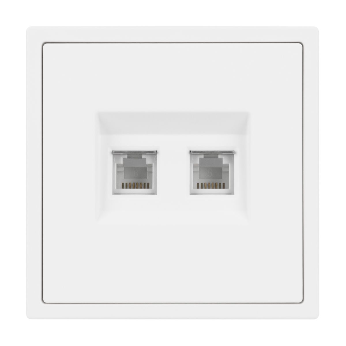 Розетка телефонная двойная софт-тач белый кварц Arlight SCT-MTL2-SFPL-WH (2хRJ-11, 4C) 054308(1) в Санкт-Петербурге