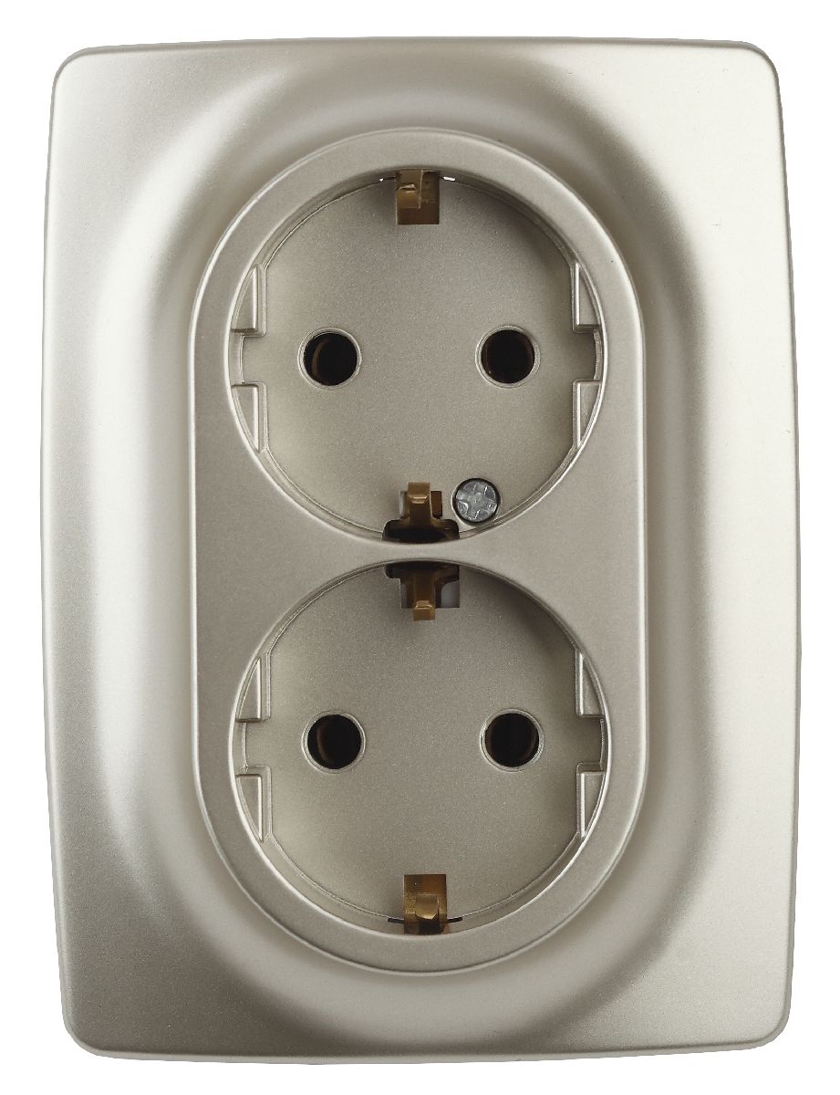 Розетка ЭРА 12 2x2P E Schuko со шторками 16A 250V 12-2108-04 Б0036445 в Санкт-Петербурге