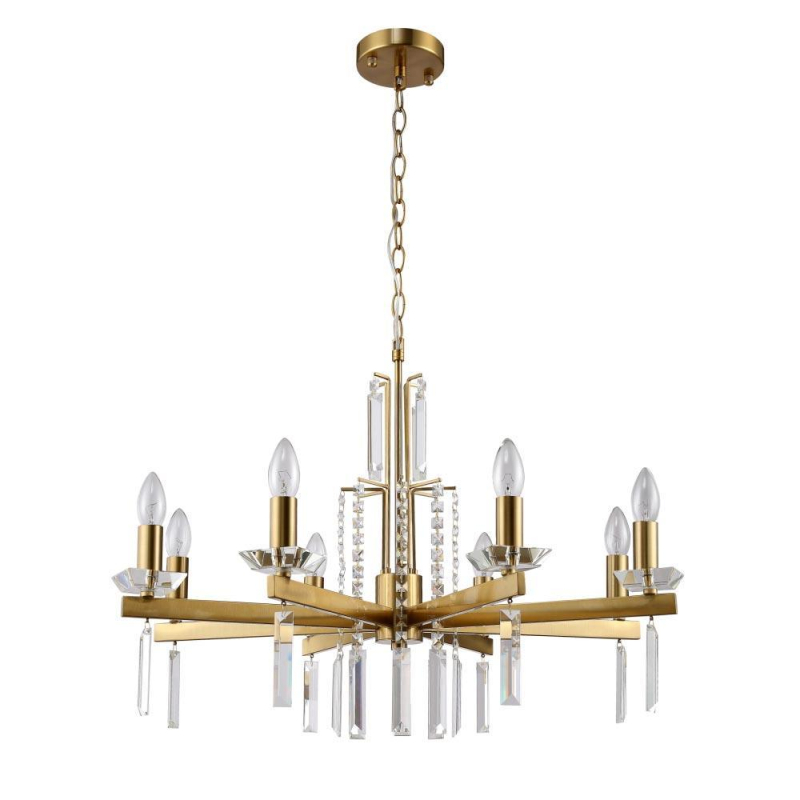 Подвесная люстра Crystal Lux Marron SP8 Brass в Санкт-Петербурге