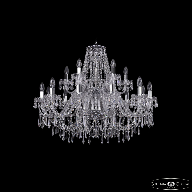 Подвесная люстра Bohemia Ivele Crystal 1403/12+6/300/2d Ni в Санкт-Петербурге