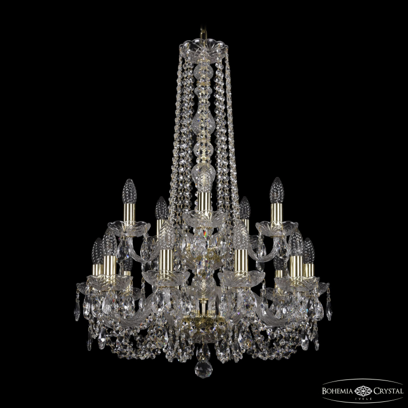 Подвесная люстра Bohemia Ivele Crystal 1402/10+5/195/h-80/2d G в Санкт-Петербурге
