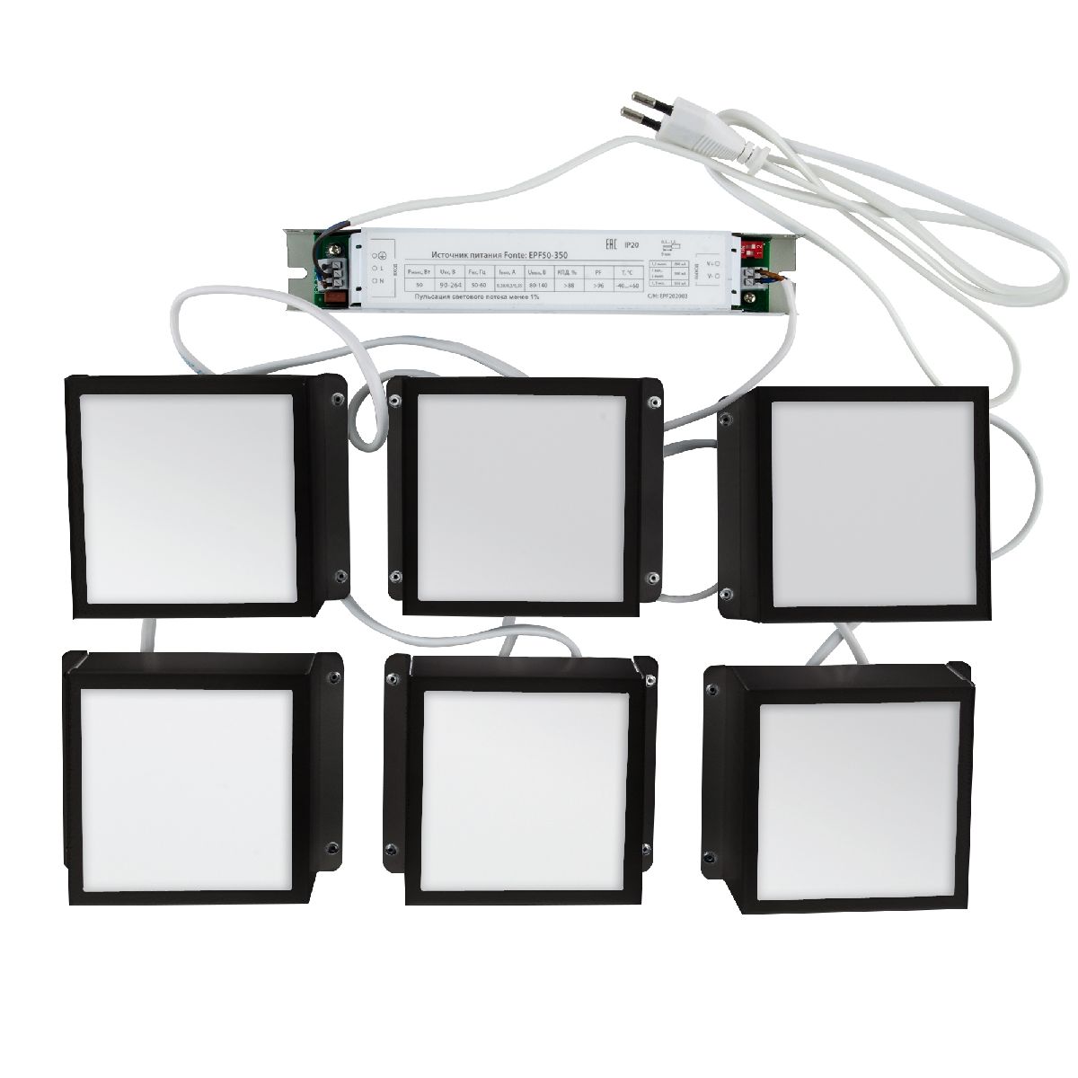 Встраиваемый светильник Uniel ULP-1010 42W/4000К IP40 GRILYATO OPAL BLACK KIT06 UL-00012447 в Санкт-Петербурге