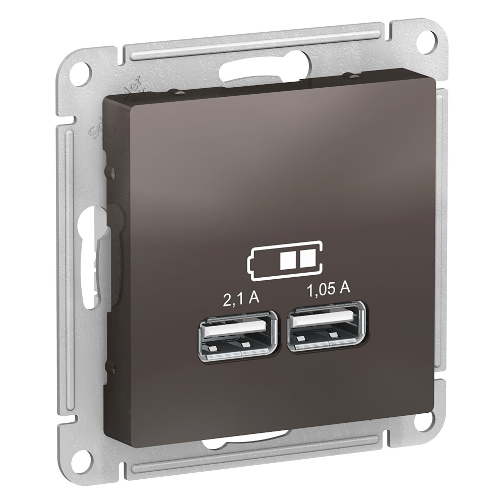 Розетка USB 2 порта Systeme Electric AtlasDesign Мокко ATN000633 в Санкт-Петербурге