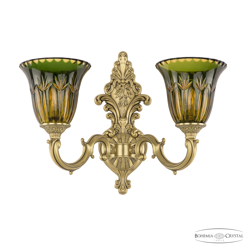 Бра Bohemia Ivele Crystal Verona 7214B14/2/175 FP P2 U Amber-Green/H-1I в Санкт-Петербурге