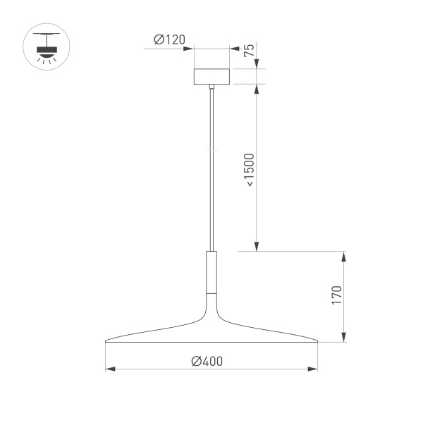 Подвесной светильник Arlight SP-Fiore-R400-13W Day4000 035999 в Санкт-Петербурге