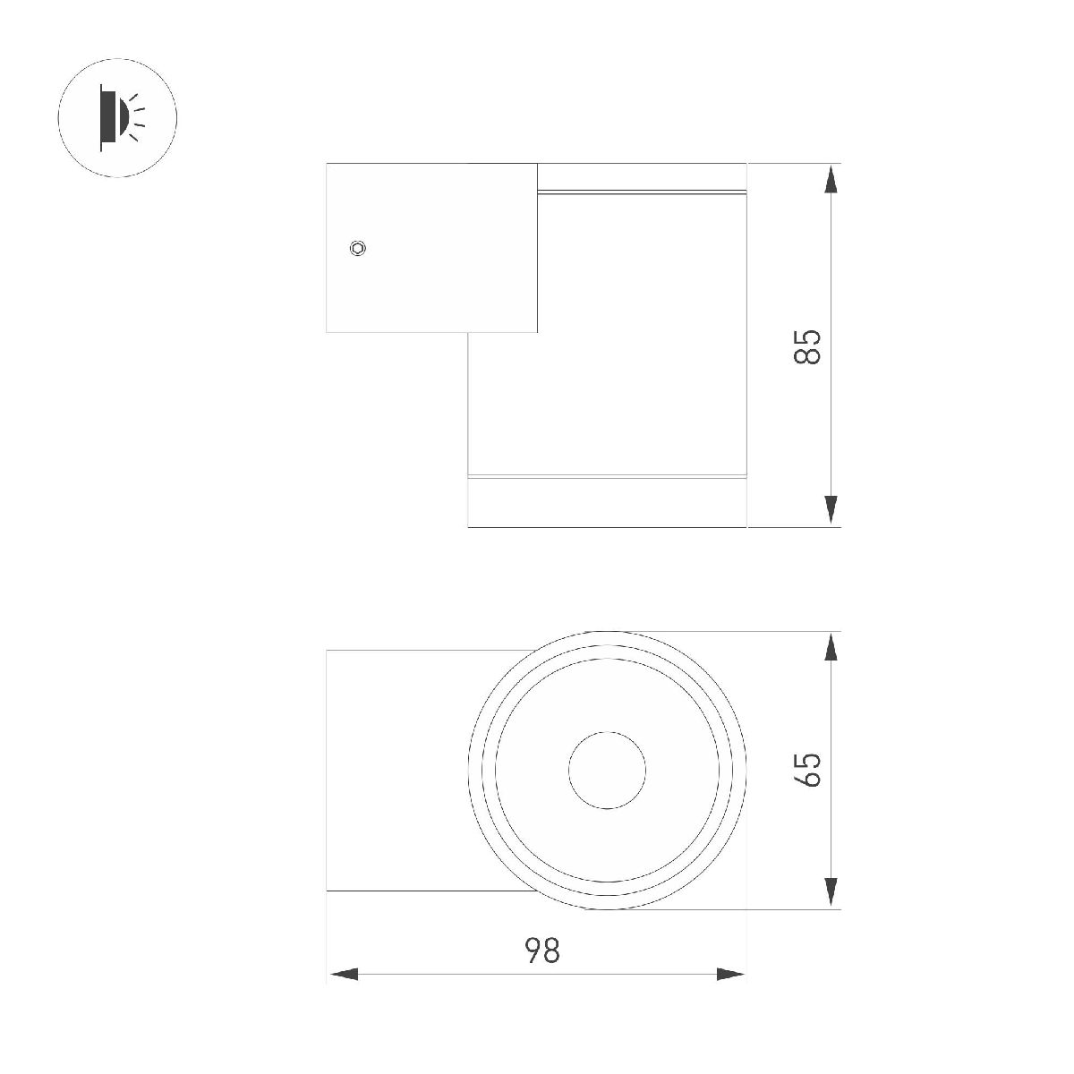 Уличный настенный светильник Arlight LGD-RAY-WALL-R65-9W Day4000 (GR, 23 deg, 230V) 044852 в Санкт-Петербурге