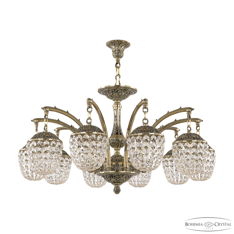 Подвесная люстра Bohemia Ivele Crystal Verona 72111R/10/300 AZ GB в Санкт-Петербурге