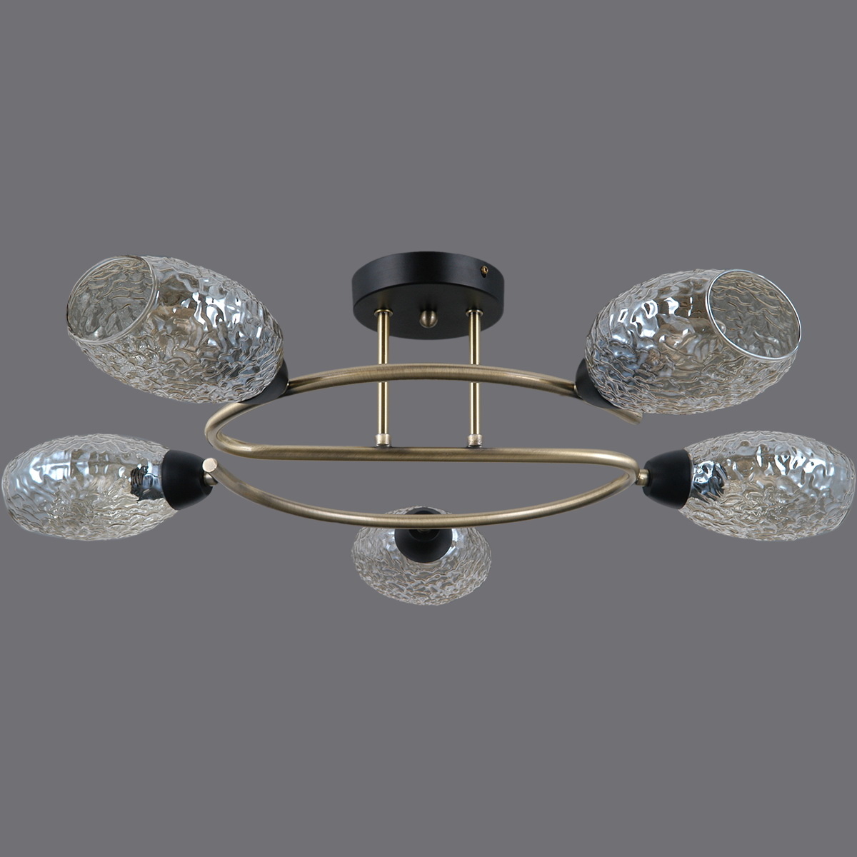 Люстра на штанге Illumico IL0300-5CSQ-79 BK AB УЦ в Санкт-Петербурге