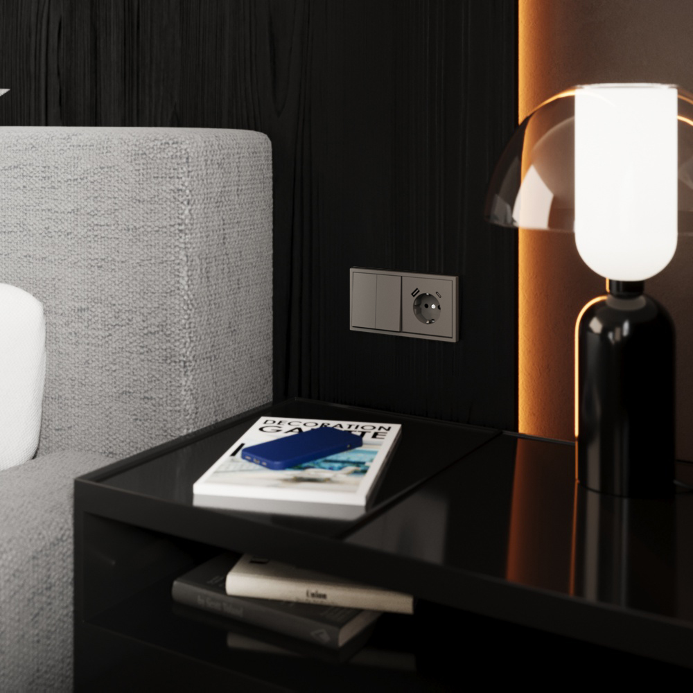 Перекрестный переключатель встраиваемый Voltum S70 двухклавишный 10А, (кашемир) VLS020503 в #REGION_NAME_DECLINE_PP#