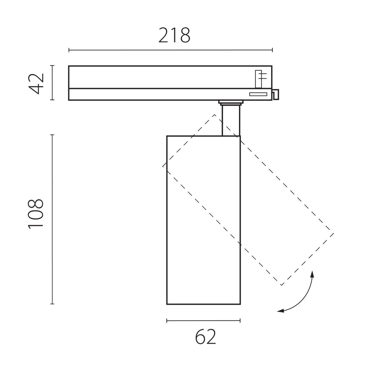 Трековый трехфазный светильник Quattro LED с управлением TRIAC Lightstar Alta Base A5136TRIAC в Санкт-Петербурге