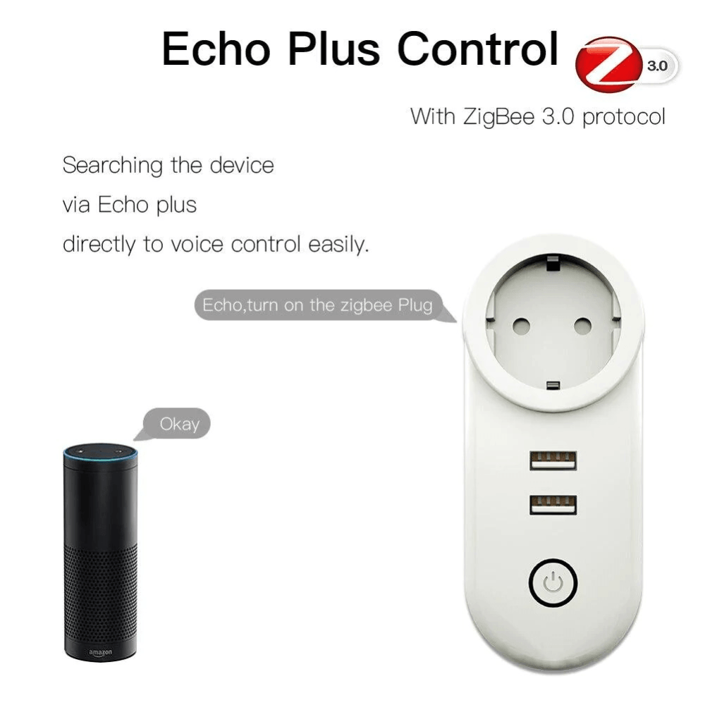 Розетка 1-пост. Moes Smart Socket Zigbee 110-240В 16А ZP-LZ-EU2U в #REGION_NAME_DECLINE_PP#