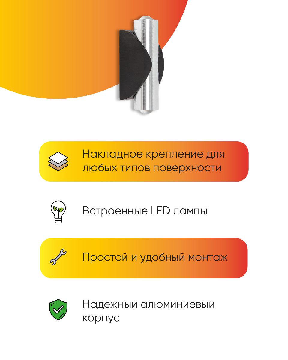 Настенный светодиодный светильник Abrasax Nora W1221 в Санкт-Петербурге