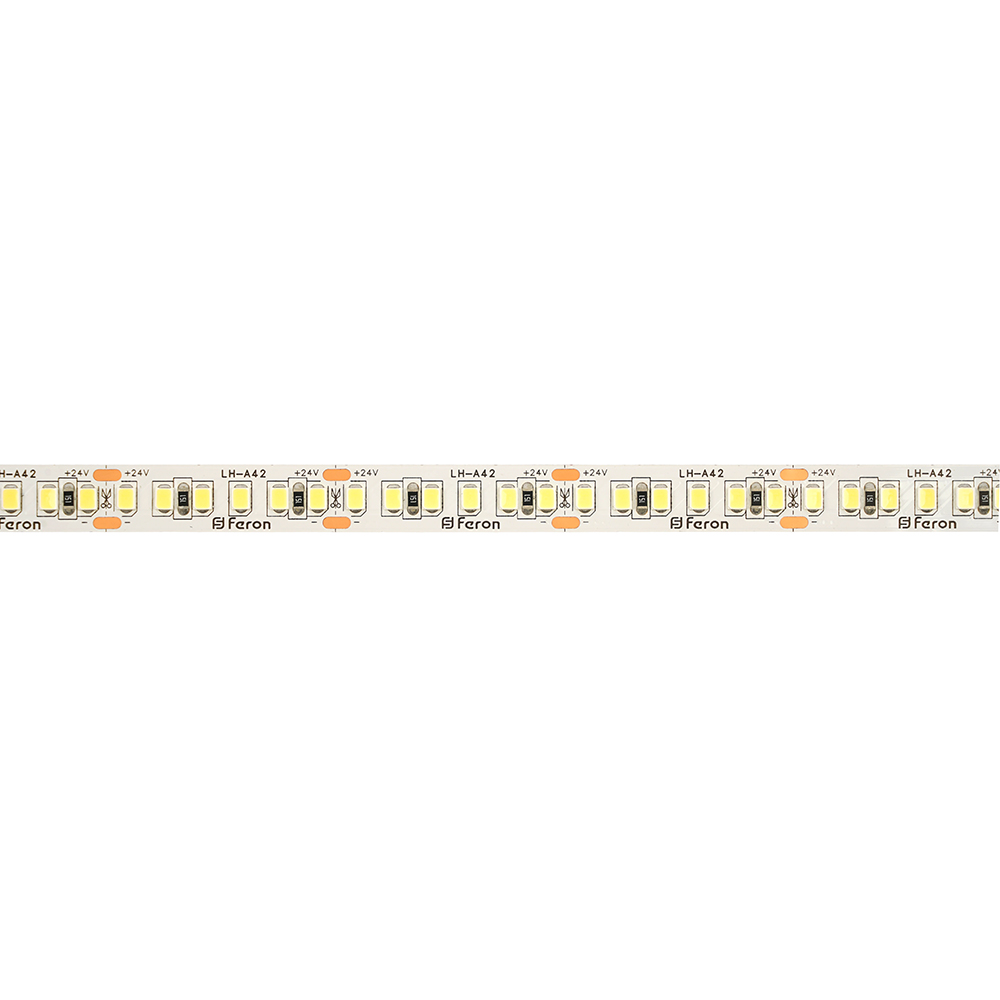 Светодиодная лента 24V Feron LS502, 180*SMD2835, 16W/m, IP20, 6000К (холодный белый) 53091 в #REGION_NAME_DECLINE_PP#
