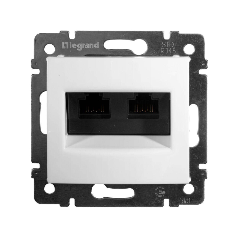 Розетка компьютерная RJ45 Legrand Valena 5e кат UTP на винтах белая 774238 в Санкт-Петербурге