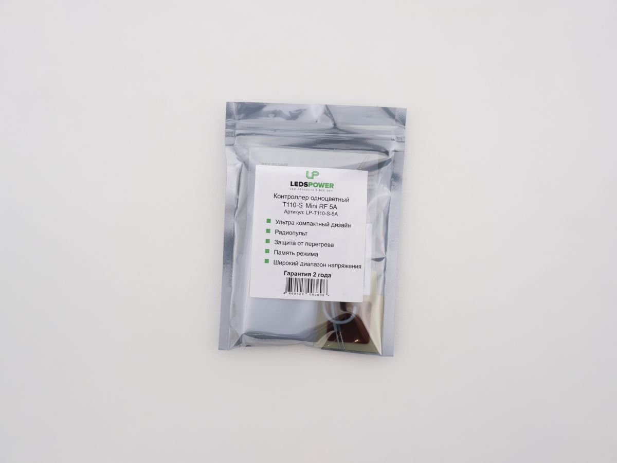 Контроллер одноцветный LEDS POWER T110-S Mini RF 5A 003696 в Санкт-Петербурге