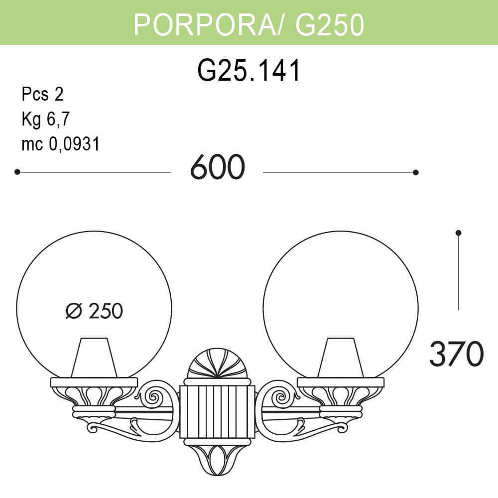 Уличный настенный светильник Fumagalli Porpora/G250 G25.141.000.AYE27 в Санкт-Петербурге