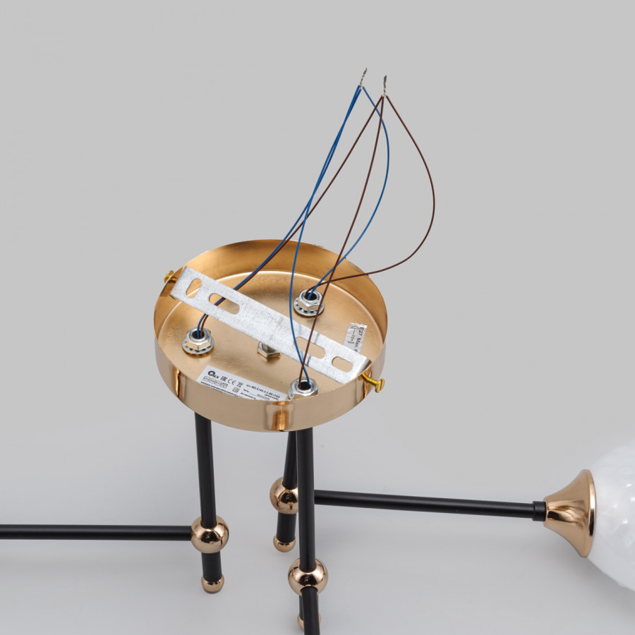 Потолочная люстра IMEX MD.4144-3-S-BK+FGD в #REGION_NAME_DECLINE_PP#