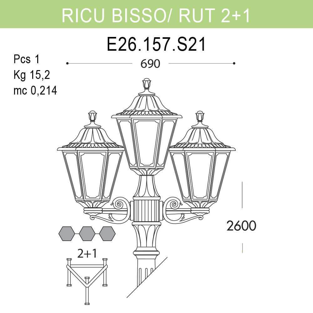 Уличный фонарь Fumagalli Ricu Bisso/Rut E26.157.S21.WXF1R в Санкт-Петербурге