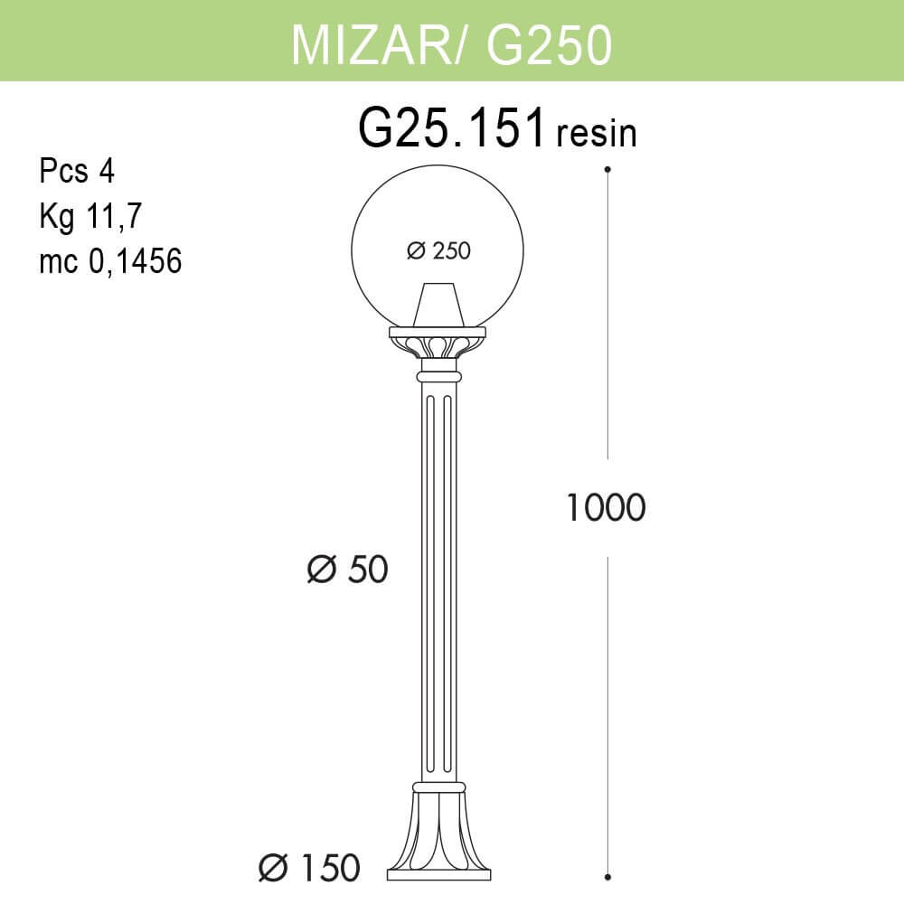 Уличный светильник Fumagalli Mizarr/G250 G25.151.000.AXE27 в Санкт-Петербурге