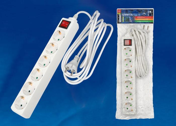 Удлинитель (02939) Uniel 6гн х 3м с/з Standard S-GCD6-3B в Санкт-Петербурге