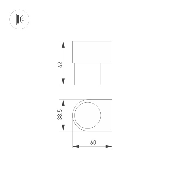 Настенный светильник Arlight SP-Spicy-Wall-Mini-S60x39-3W Day4000 035541 в Санкт-Петербурге