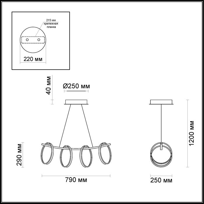 Подвесной светодиодный светильник Odeon Light Olimpo 4016/34L в Санкт-Петербурге