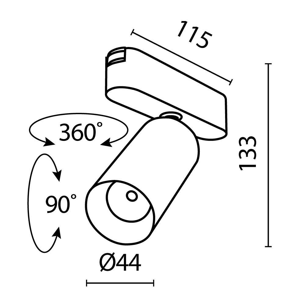 Трековый светильник Maytoni Focus LED TR103-1-12W3K-M-B в Санкт-Петербурге