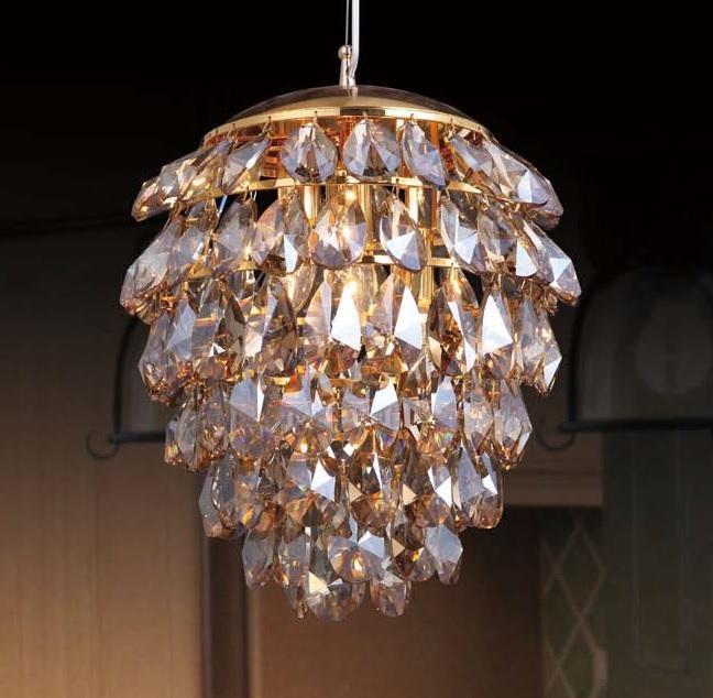 Подвесной светильник Crystal Lux Charme SP3+3 LED Gold/Amber в Санкт-Петербурге