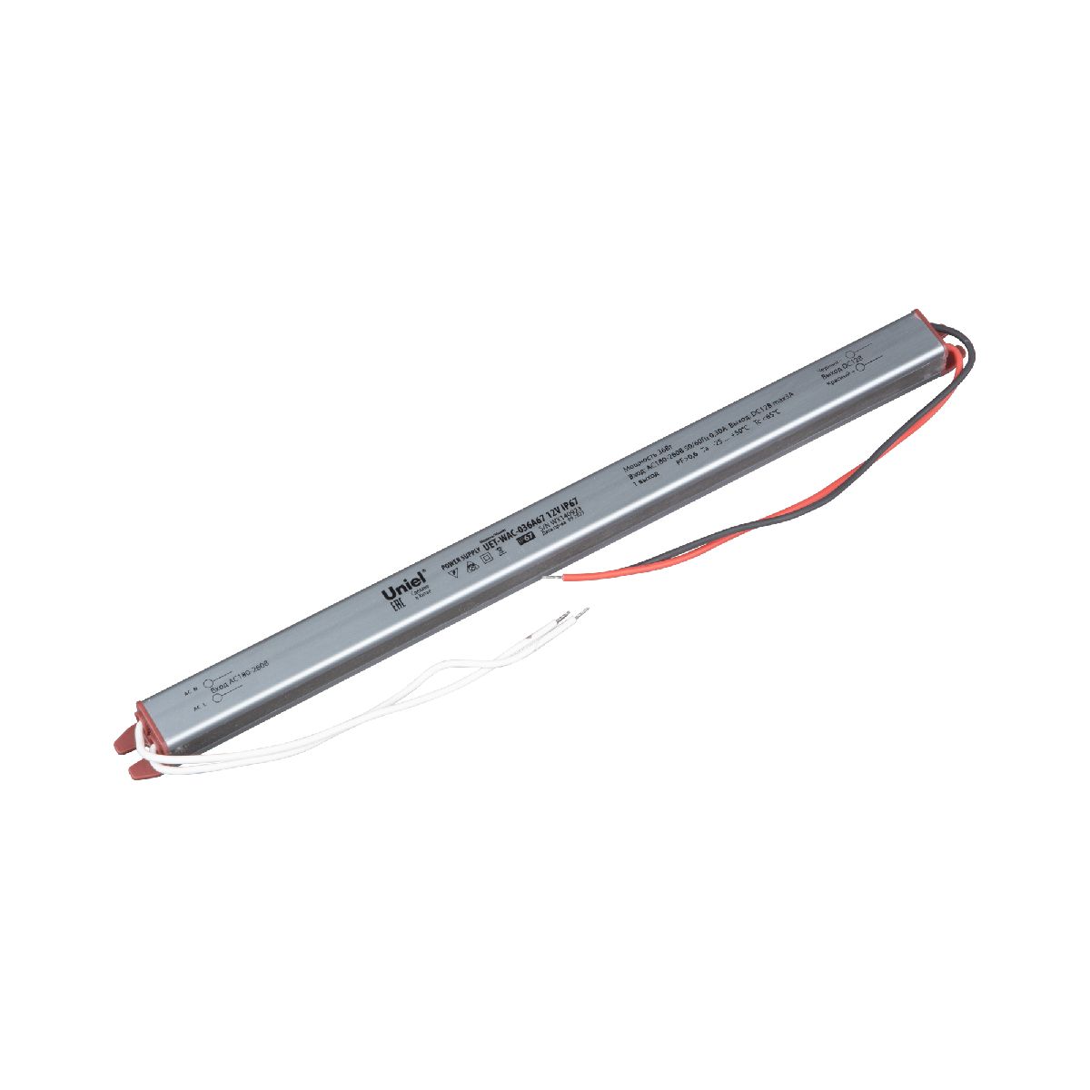 Блок питания Uniel 36Вт DC12В 3А IP67 UET-WAC-036A67 12V IP67 UL-00010254 в Санкт-Петербурге