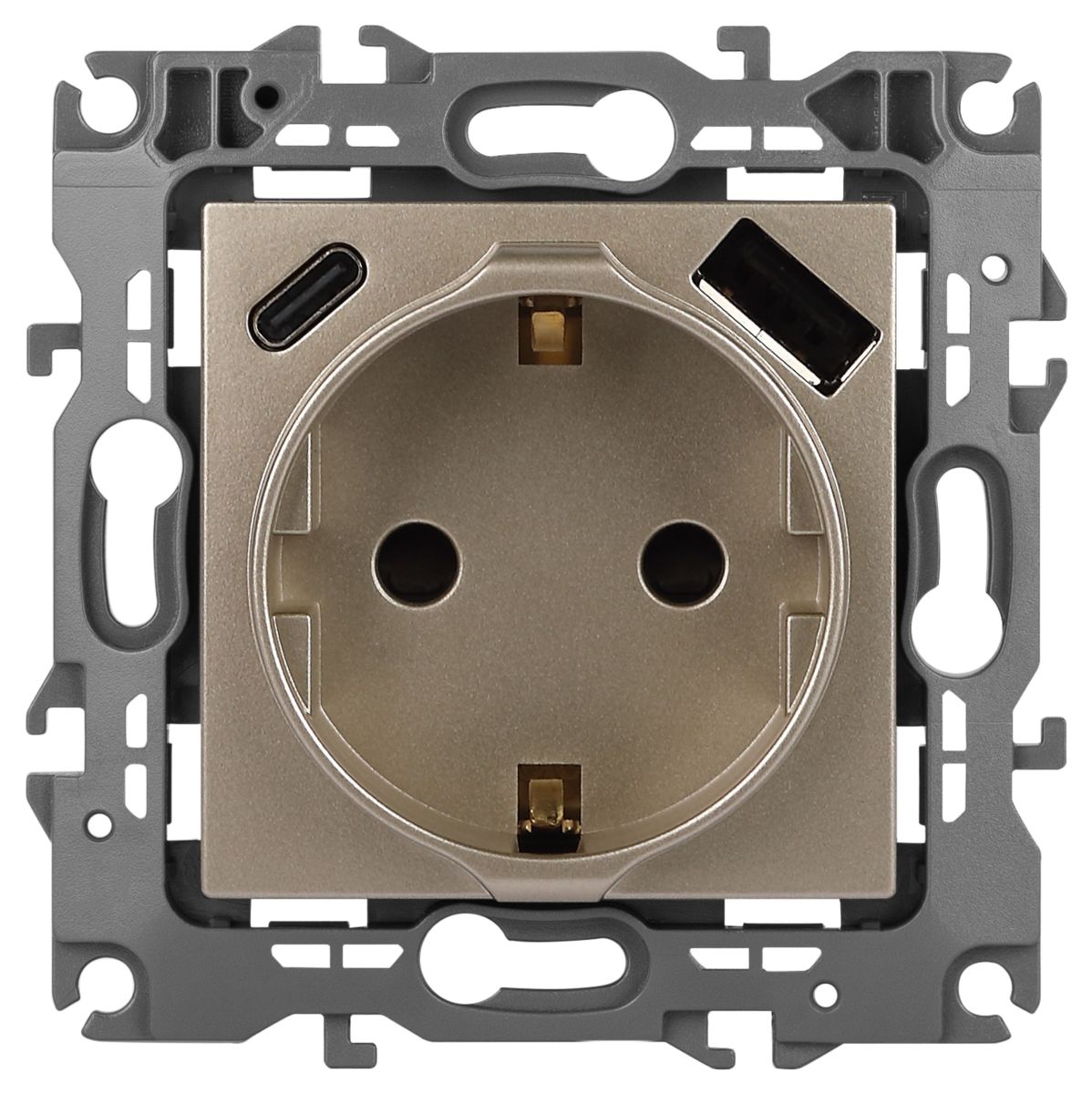 Розетка со шторками с USB type-A+C Эра 12-4108-04 Б0067727 в Санкт-Петербурге