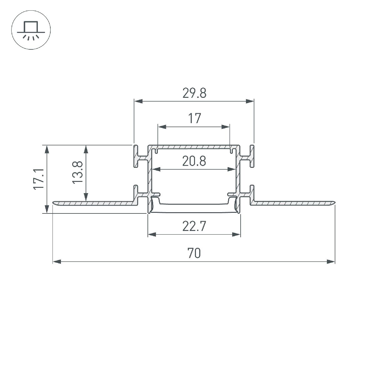 Профиль Arlight FANTOM-W23-2000 ANOD 040330 в Санкт-Петербурге