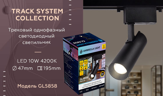 Трековый однофазный светильник Ambrella Light Track System GL5858 в Санкт-Петербурге