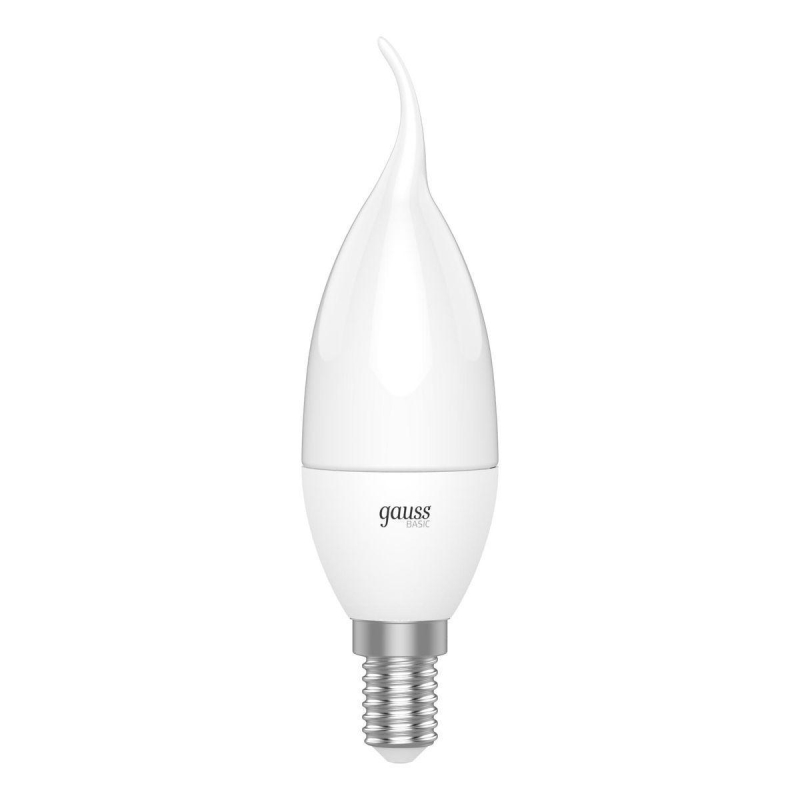 Лампа светодиодная Gauss E14 5,5W 4100К свеча на ветру матовая 1034126 в Санкт-Петербурге