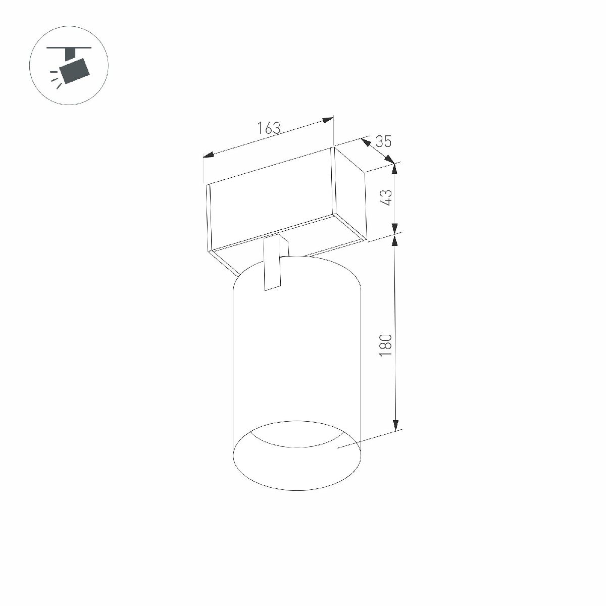 Трековый магнитный светильник Arlight MAG-SPOT-45-R65-18W Day4000 (BK, 36 deg, 24V, DALI) 046594 в Санкт-Петербурге