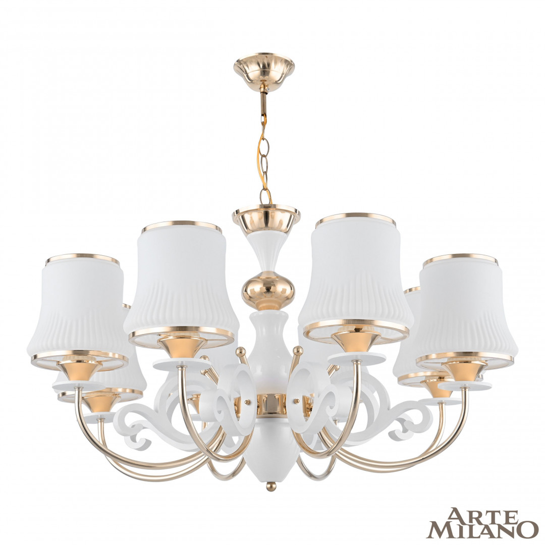 Подвесная люстра Arte Milano Florentia-1097 301097/8 Wh/Gd в Санкт-Петербурге