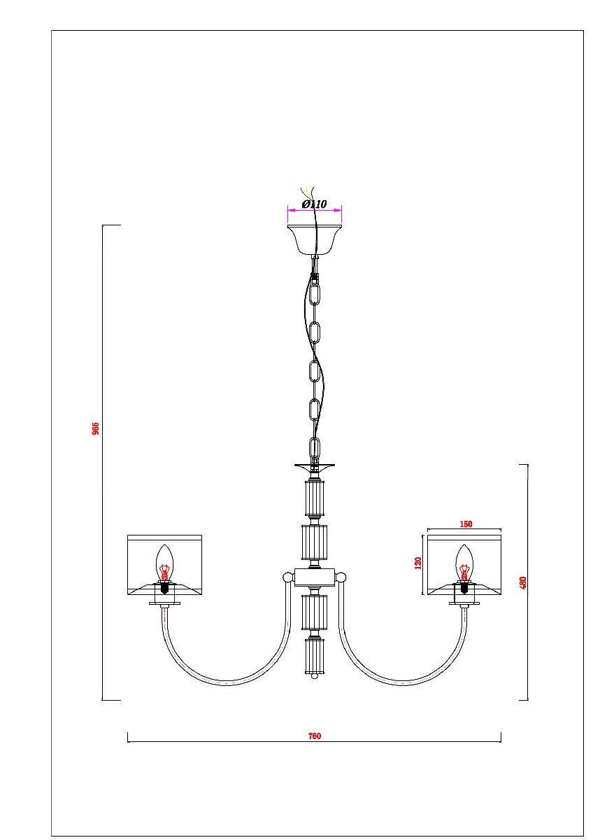 Подвесная люстра Arte Lamp Attore A4092LM-5CC в Санкт-Петербурге