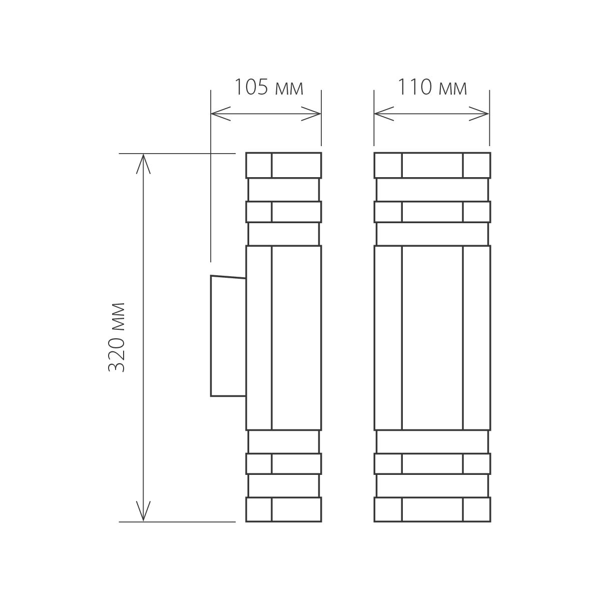 Уличный настенный светильник Elektrostandard Techno 1443 4690389067709 в Санкт-Петербурге