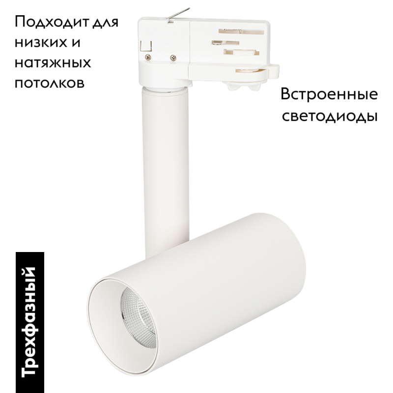 Трековый светильник Arlight SP-Polo-Track-Pipe-R65-8W Day4000 027486 в Санкт-Петербурге