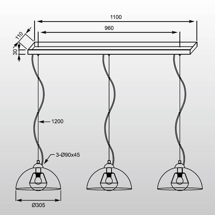 Подвесной светильник Zumaline ANTENNE TS-120404P-BKGO в Санкт-Петербурге