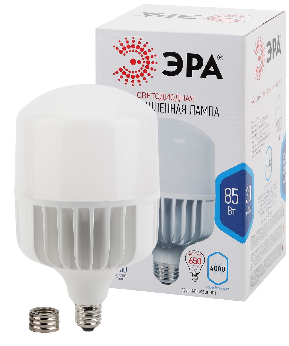 Лампа светодиодная Эра E27 85W 4000K LED POWER T140-85W-4000-E27/E40 Б0032087 в #REGION_NAME_DECLINE_PP#