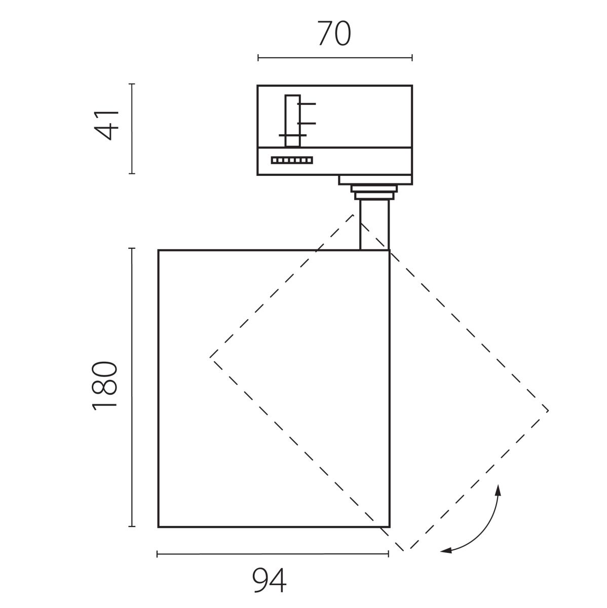 Трековый трехфазный светильник Quattro 20-55G с адаптером Lightstar Canno Pro C4406QT в Санкт-Петербурге