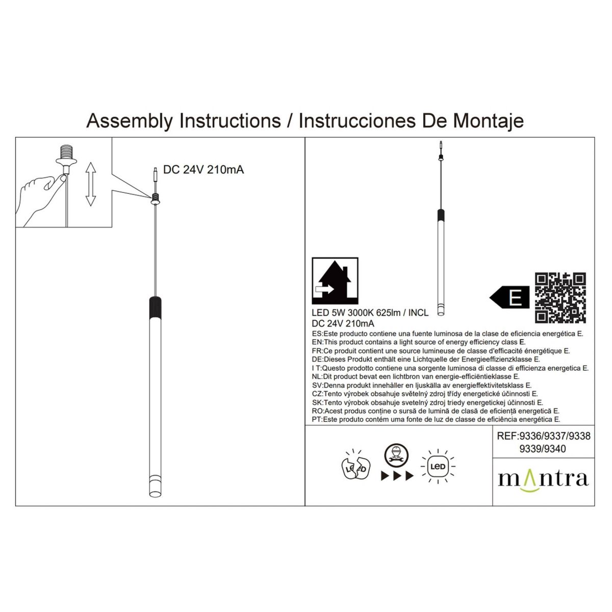 Подвесной модульный светильник без основания Mantra Moana 9336 в Санкт-Петербурге