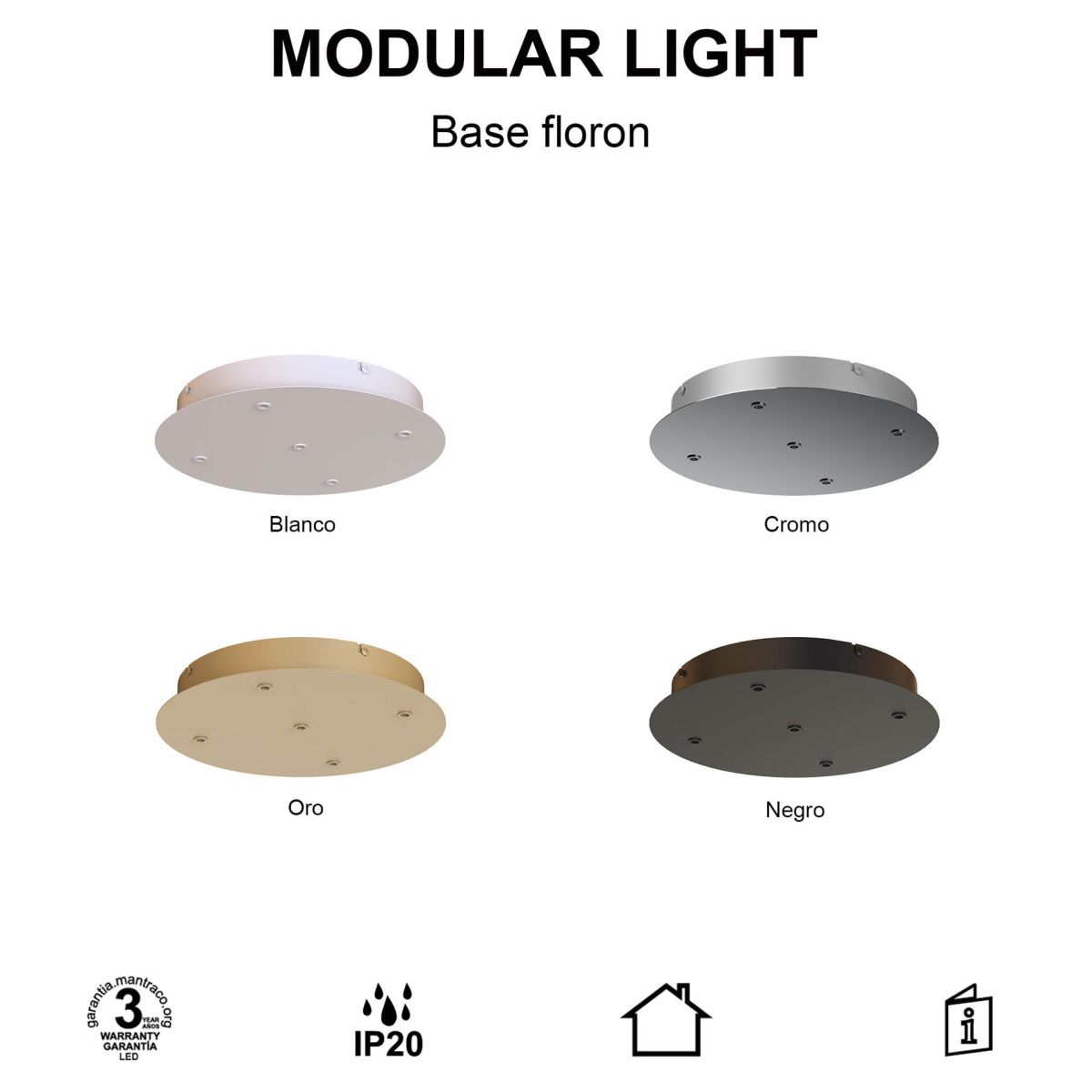 Основание потолочное 5L Mantra Modular Light Florones 9365 в Санкт-Петербурге